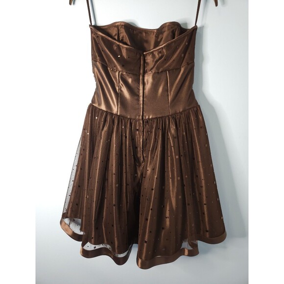 Vintage Jessica Mcclintock Gunne Sax Black Strapless Dress LBD Party SIZE 7 - Picture 2 of 6